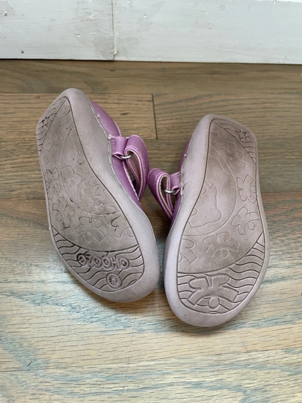 Chooze Pink Mary Jane Shoes Toddler Size 5 Metallic Flower